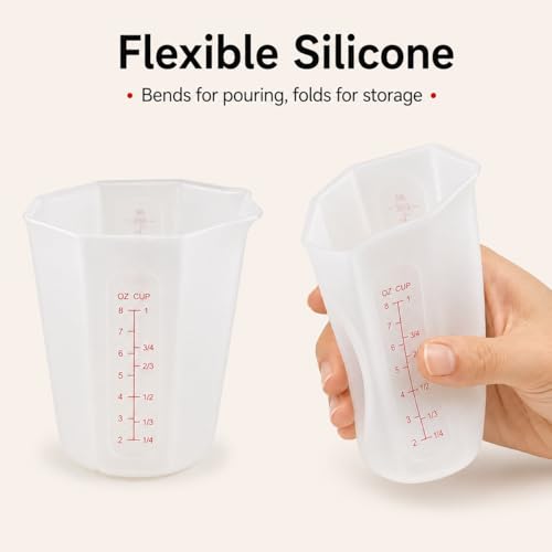Vaso medidor flexible de silicona 1 taza 250ml miniatura 5