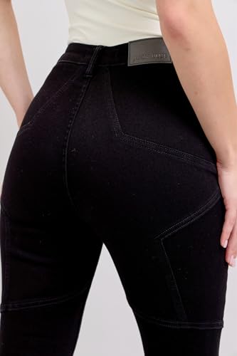 Judy Blue High-Waisted Star Seam Detail Flare Jeans - Unique Star Stitch Design, Stretch Comfort, Women’s Denim - 889583