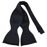 TigerTie N ud papillon pure soie, couleur noir soi-même nouer, N ud papillon soie + boîte ...
