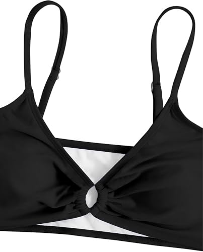 Image of QJQ Girl's 2 Piece Swimsuits Disty Floral Ring Linked Bathing Suit Cute Bikini Sets