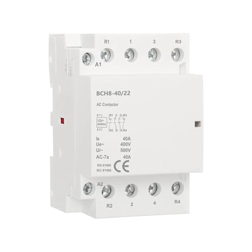 Contacteur CA 4 poles 2NO2NC 40A BCH8-40/22 rail DIN pour domotique