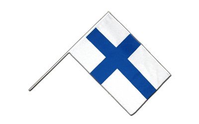 Drapeau Finlande sur hampe 60x90 cm pavillon finlandais bleu et blanc