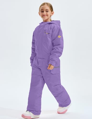 Image of GEMYSE Kids One Pieces Ski Suits Jumpsuits Boys Girls' Winter Outdoor Snowboarding Waterproof Snowsuits