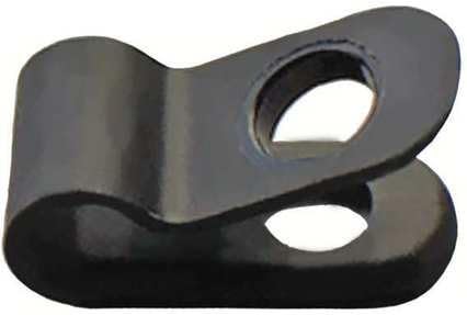 Pack of 4 Cable Clamp, Nylon, 1/16 in, Blk, PK25
