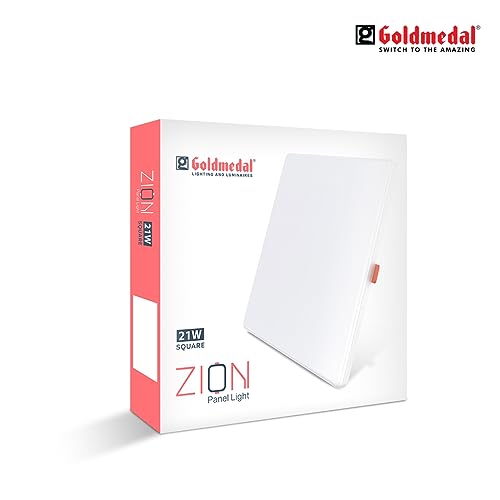 Image of Goldmedal Zion 21W LED Square Panel Light for Bedroom, Living Room, Dining Room, Kitchen - Cool Daylight (6500K) | Pack of 1