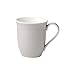 Produktbild Villeroy & Boch like. by Color Loop Stone Becher mit Henkel, 350 ml, Kaffeebecher mit modernem Rillenmuster, Premium Porzellan, Grau, 1 Stück