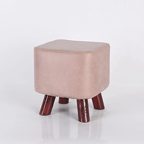 Rectangle Shoe Changing Stool Artificial Leather Stool for Changing Shoes Modern Small Foot Stool Solid Color Resting Footstool Luxurious Foot Stool for Living Room Office Desk-N L28xw28xh28cm