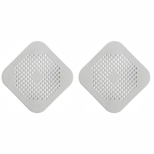 2 Pack protector de drenaje de silicona gris