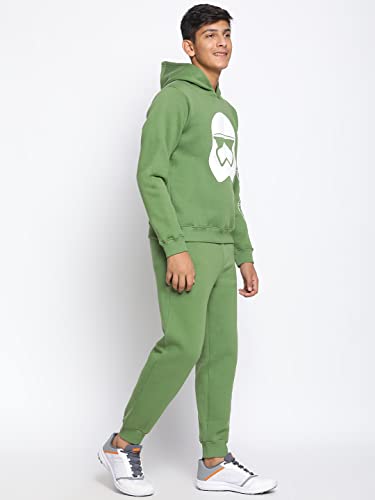 Image of Li'l Tomatoes Boys Fleece Winter Tracksuit Set | Full Sleeve Sweatshirt & Track Pant | Soft & Warm | 7-16 Years