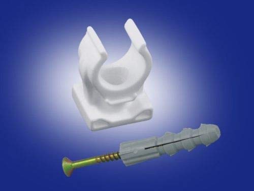 5x Offene Rohrklemmen Clip Zum Einschnappen Einzelne 22mm Kunststoffklemme