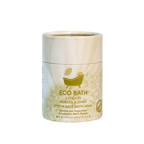 Image of Eco Bath London Muscle and Joint Epsom Salt Bath Soak - Tube 8.8 oz (250 g), Made in UK, Magnesium Bath Salt with Eucalyptus