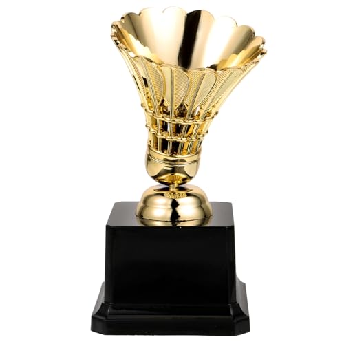 Happyyami Creative Badminton Trophy Model for Boys and Girls Unique Kindergarten Competition Award Figurine Base for Nameplate Celebrates Honor and Achievement