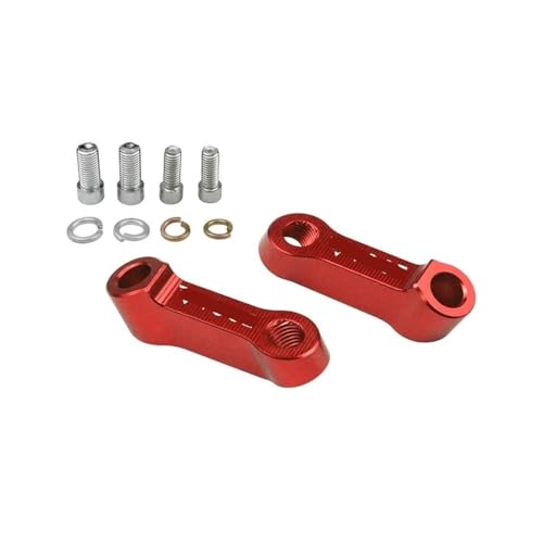 Spiegel Adapter Für V&oge 300AC Für 350AC Für 500AC Für 525R Für DS525X 2022 2023 2024 Rückspiegel Verlängern Motorrad Spiegel Riser Verlängerung Halterung(Red)