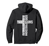 Photo Gallery god guns freedom - pro gun christian cross (sul diretto) felpa con cappuccio Photo Gallery god guns freedom - pro gun christian cross (sul diretto) felpa con cappuccio