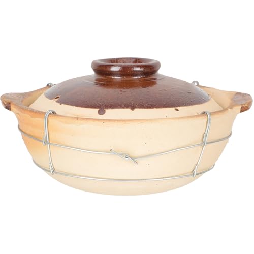 VOSAREA Cacerola de Barro para Cocina de 0.5l con Mango Único, Resistente al Calor, Tecnología de Moldeo Integral, Adecuado para Bibimbap y Arroz Cocido en Casa Estilo Varios estilos