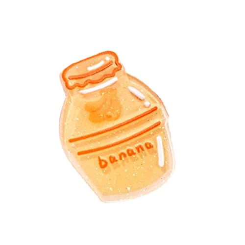 10pc Creative Beverage Bottle Series Clip Cute Acrylic Hand Account Decoration Clip Exam Paper Folder Snack Sealing Clip-Banana Milkshake