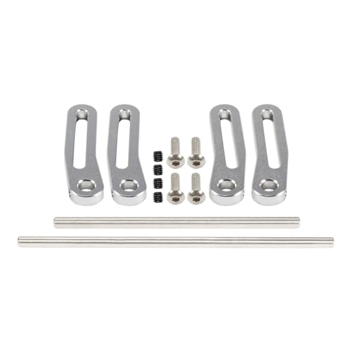 Aluminum Adjustable Front Rear Modular Bumper Mount Set for 1/10 RC Crawler Chassis LCG Rigs Comp Builds TRX4 SCX10 Gspeed Power Wagon Cliffhanger Body (Silver)