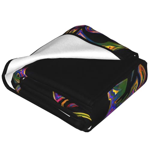 Couverture polaire chaude isolation thermique fleur noire et dorée - 4