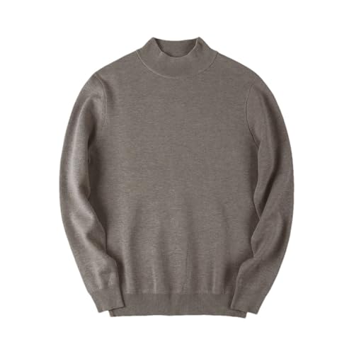 Men Clothing Sweaters Mock Neck Trend Long Sleeve Pullovers Knitted Tops