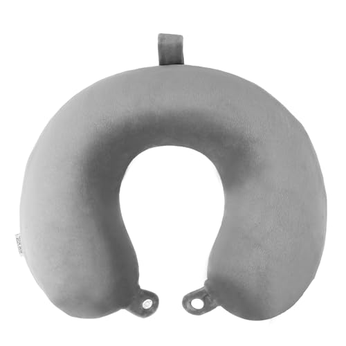 BOROCO Almohada de viaje de espuma viscoelástica para el cuello, almohada suave en forma de U, cojín cervical portátil para avión tren