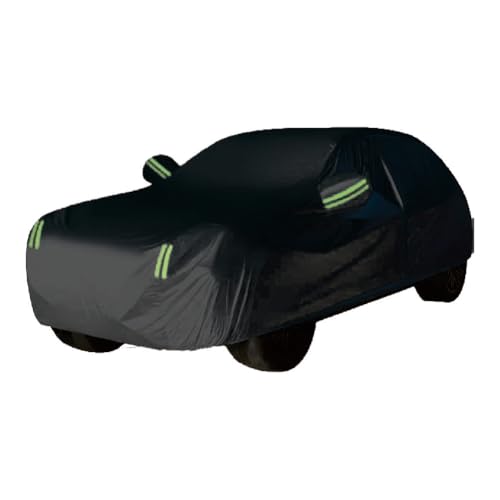 Thick Waterproof Oxford Fabric with Soft Cotton for SUV car Cover,Universal 6 Layers Outdoor Sunshield, Snow Proof, UV and Scratch Proof, Bird Droppings(Black, YL Fits SUV up to 181' to 191')