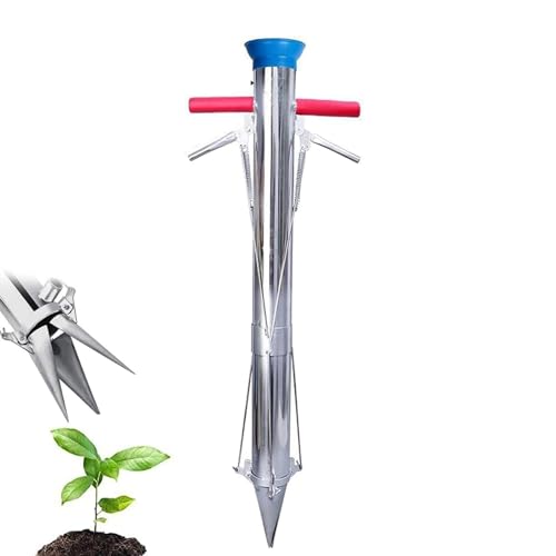 oiakus Long Handle Bulb Planter Tool, Vegetable Seedling Transplanter, Multi-Functional Vegetable Seedling Tool, for Vegetable Field, Plastic Film Field, Seedling Tray