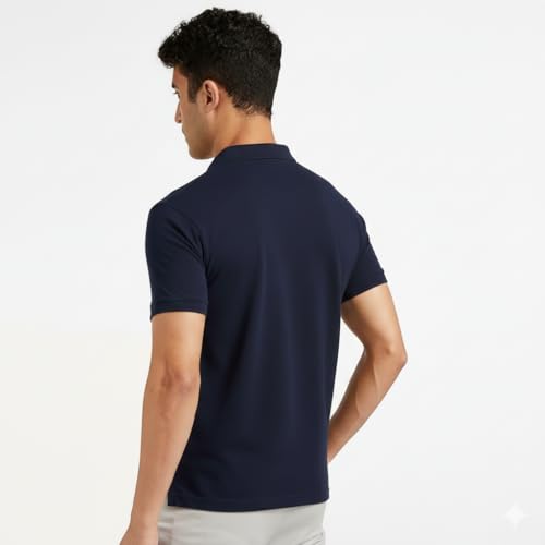 Image of Men's Plain Polo Neck T-Shirt | Comfortable | Stylish Casual & Smart Wear | Half Sleeve | Regular Fit