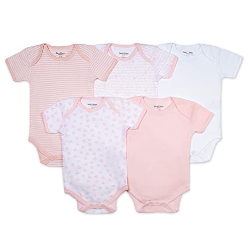 Image of Burt's Bees Baby baby-boys Bodysuits, 5-pack Short & Long Sleeve One-pieces, 100% Organic Cotton