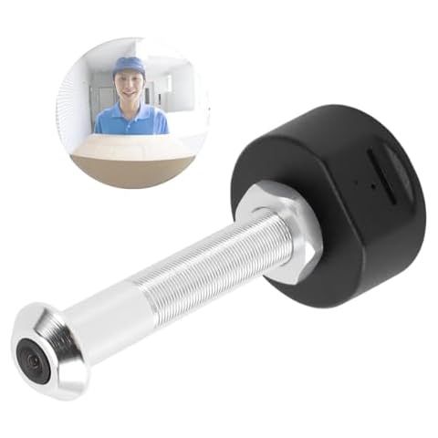 Pomya Peephole Camera, 1080P HD NightVision Door Viewer Camera Mobile Detection with APP, 170 Degree Wide Angle Door Eye Hole Camera for Home Security (Silver) Cover