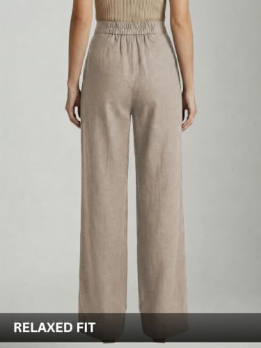 Image of Leriya Fashion Women Relaxed Fit Wide Leg Trousers | Malai Cottage Clip Closure Wide Leg Pants for Women | Casual Straight Lounge Pants with Pockets | Stylish Everyday Office Outfit Bottom Pant