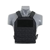 8FIELDS Simple Plate Carrier + Dummy Soft Armor Inserts Tactical Molle Vest Kampfweste (Schwarz)