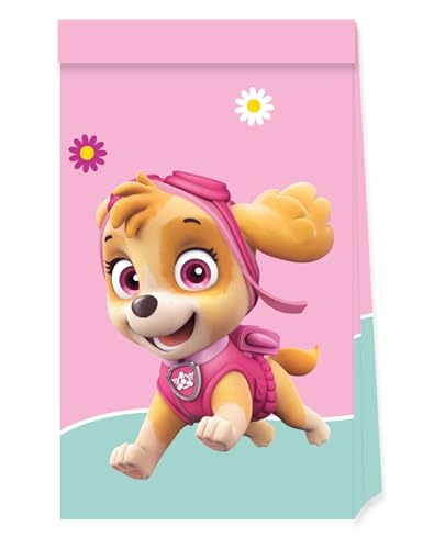 4 sachets en Papier Pat' Patrouille Stella - Rose - Taille Unique