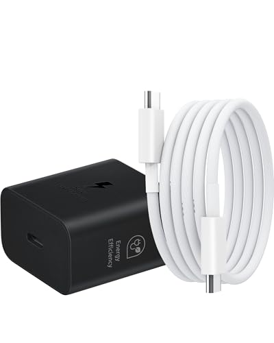 Image of Original Samsung 25W Charger USB Type C Adapter for Samsung Galaxy Z Fold 6 /5 /4,Z Flip6 /5 /4, S25 /S24 /S24+ /S24 Ultra, S23 /S23+ /S23 Ultra /S23 FE, M17 5G PD 3.0 Fast Charging with Type C Cable-Black