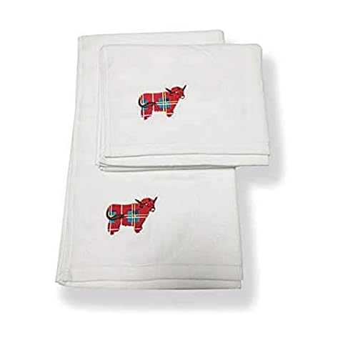Scott Inness Highland Cow Hand Towel, 85 cm Length x 50 cm Width Cover
