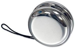 SHINY SILVER PLATED YOYO. PERSONALISED FREE. PLEASE E-MAIL US YOUR ENGRAVING INSTRUCTIONS.