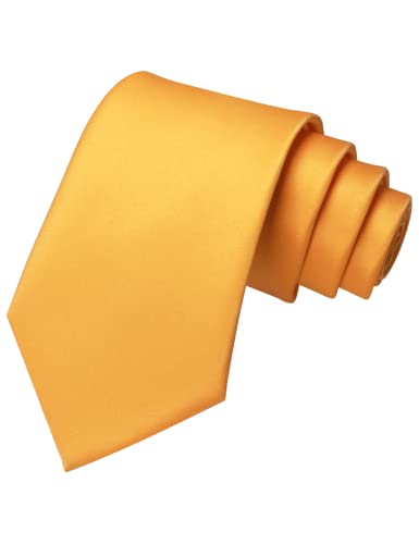 Image of JEMYGINS Solid Color Tie Mens Necktie for Business and Wedding