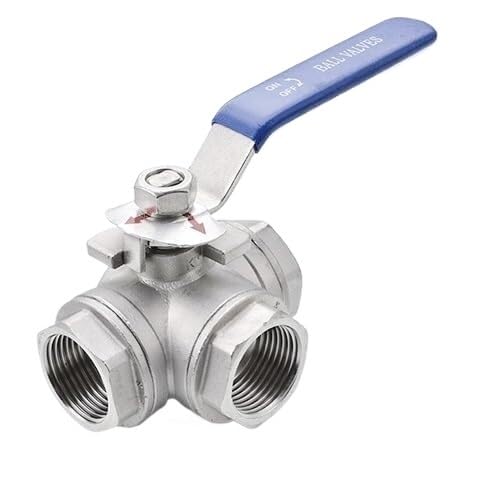 Robinet à boisseau sphérique 3 voies inox 1-1/2 vanne de dérivation type T