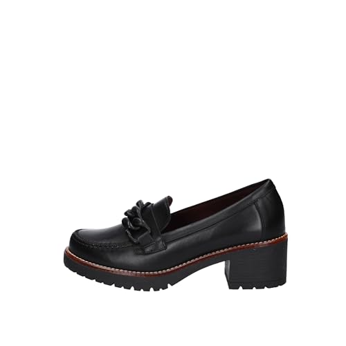 PITILLOS - 2720 Negro - Zapato mocasín de Piel, con tacón, Suela de Goma, para: Mujer Color: Negro Talla:38