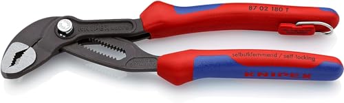 Knipex Cobra Pinza Regolabile di Nuova Generazione per Tubi e Dadi Bonderizzata Grigia, Rivestiti in...