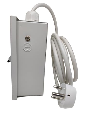 Image of EV Charging Safety Device | 16A MCB + Surge Protection | for Ather /Ola /TVS & Other 6A Type-D EV Charger Plugs | Metal Enclosure | Safe EV Charging Extension Box (1 Meter Cable)
