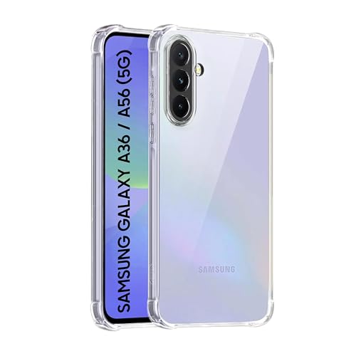 Image of CEDO Samsung Galaxy A36 / A56 (5G) Bumper Case | Soft Jel Flexible Thin Full Protection Shock Proof Clear TPU Back Case Cover for Samsung Galaxy A36 / A56 (5G) (Transparent)
