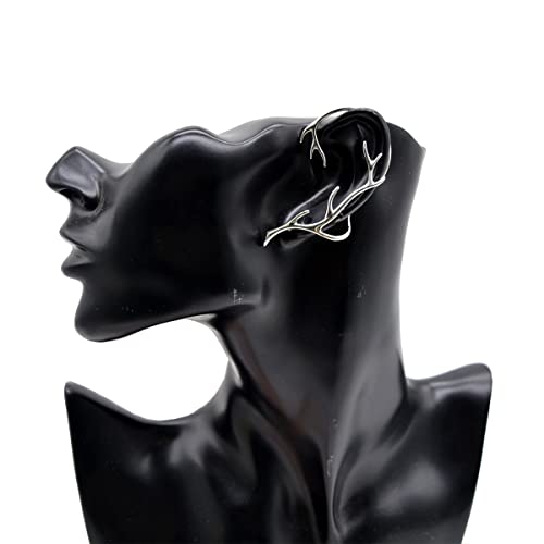 Reffeer Platinum Plated Copper Cartilage Cuff Earrings Non Piercing Wraps For Women Girls Clip Ons Earrings (Platinum Plated(Left)) #TOP2