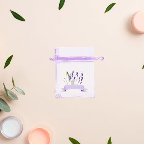 Bolsitas de tul con cordón para joyas lavanda 20 pzas miniatura 5