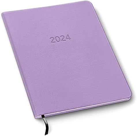 2024 Harbor Large Monthly Planner by Gallery Leather - Cambridge Lavender - 9.75x7.5"