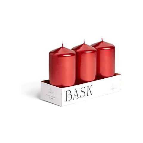 Bask Metallic Cone Top Pillar Candles Cover