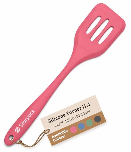 Starpack 'Head Turner' Premium Silicone Turner Spatula - Up to 600°F High Heat Resistant 11.4