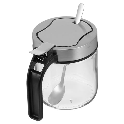 PEPLAYTAL 1 Pieza Tarro De Especias Masón Condimento Frascos Con Tapas Pequeño Spice Botella De Espolvorear Tarro De Almacenamiento De Vidrio Tanque De Almacenamiento De Sal Acero Inoxidable