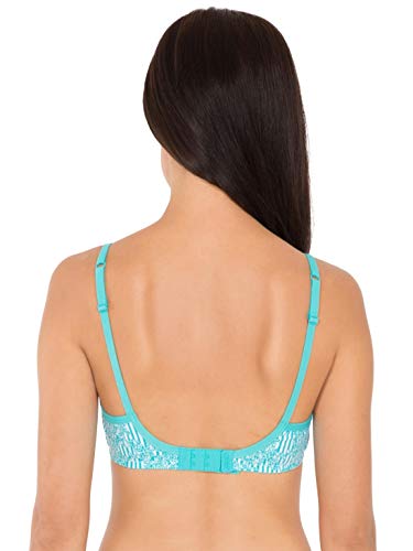 Image of Jockey 1723 Women Wirefree Padded Super Combed Cotton Elastane Stretch Medium Coverage T-Shirt Bra with Lace Styling