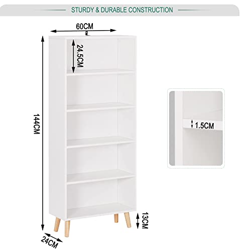 WOLTU Libreria a 5 Ripiani, Scaffale Libreria da