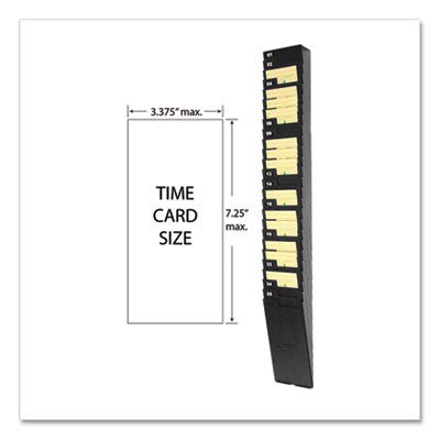 Lathem Time 257Ex Expandable Time Card Rack, 25-Pocket, Holds 7" Cards, Plastic, Black #TOP3